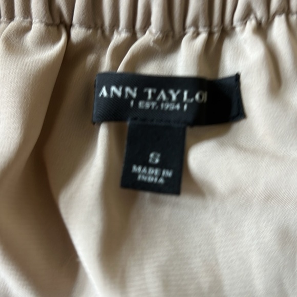 Ann Taylor Silk Beaded Skirt Size S Pockets Side Zip Stretch Waist - Picture 10 of 10